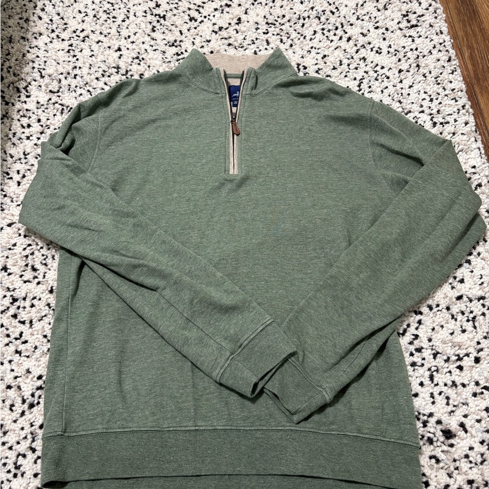 johnnie-O Olive Zip-Up Sweater